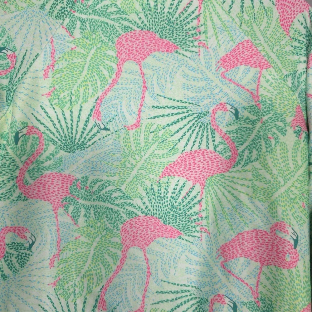 KENNY FLOWERS Kiddy Flowers Swimsuit Girls 10 Kids Long Sleeve UPF 50+ Flamingos